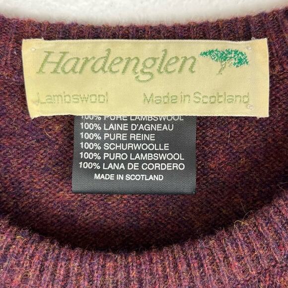 Vintage Scottish Lambswool Argyle Sweater Dark Academia Oversized Boho Fit - Picture 9 of 9